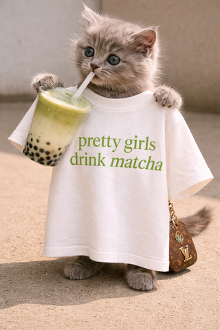Pretty Girls Drink Matcha Oversized T-Shirt