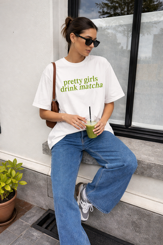 Pretty Girls Drink Matcha Oversized T-Shirt