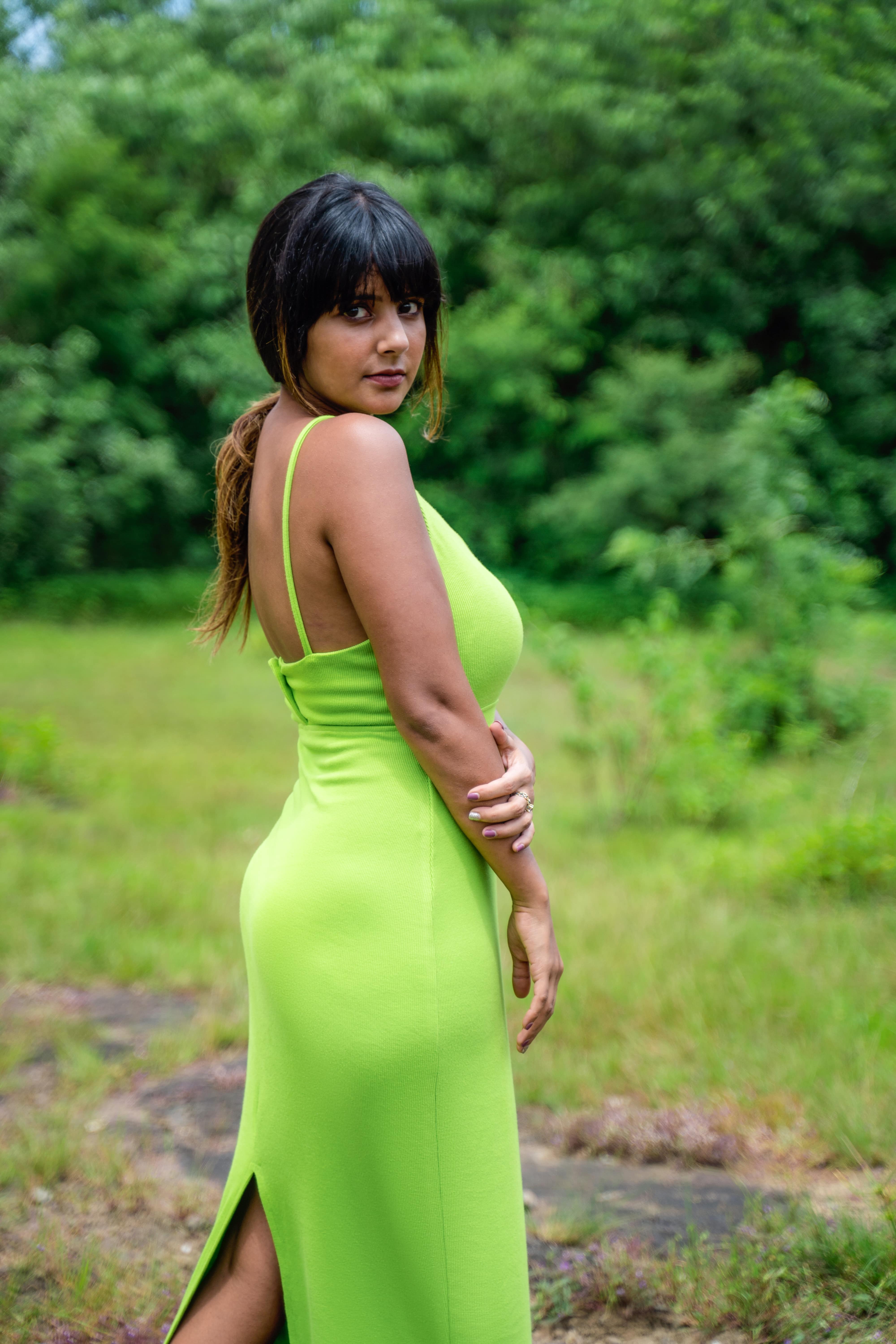 Aiday Midi - Lime green midi dress | Nimade Aiday Midi - Lime green midi dress | Nimade