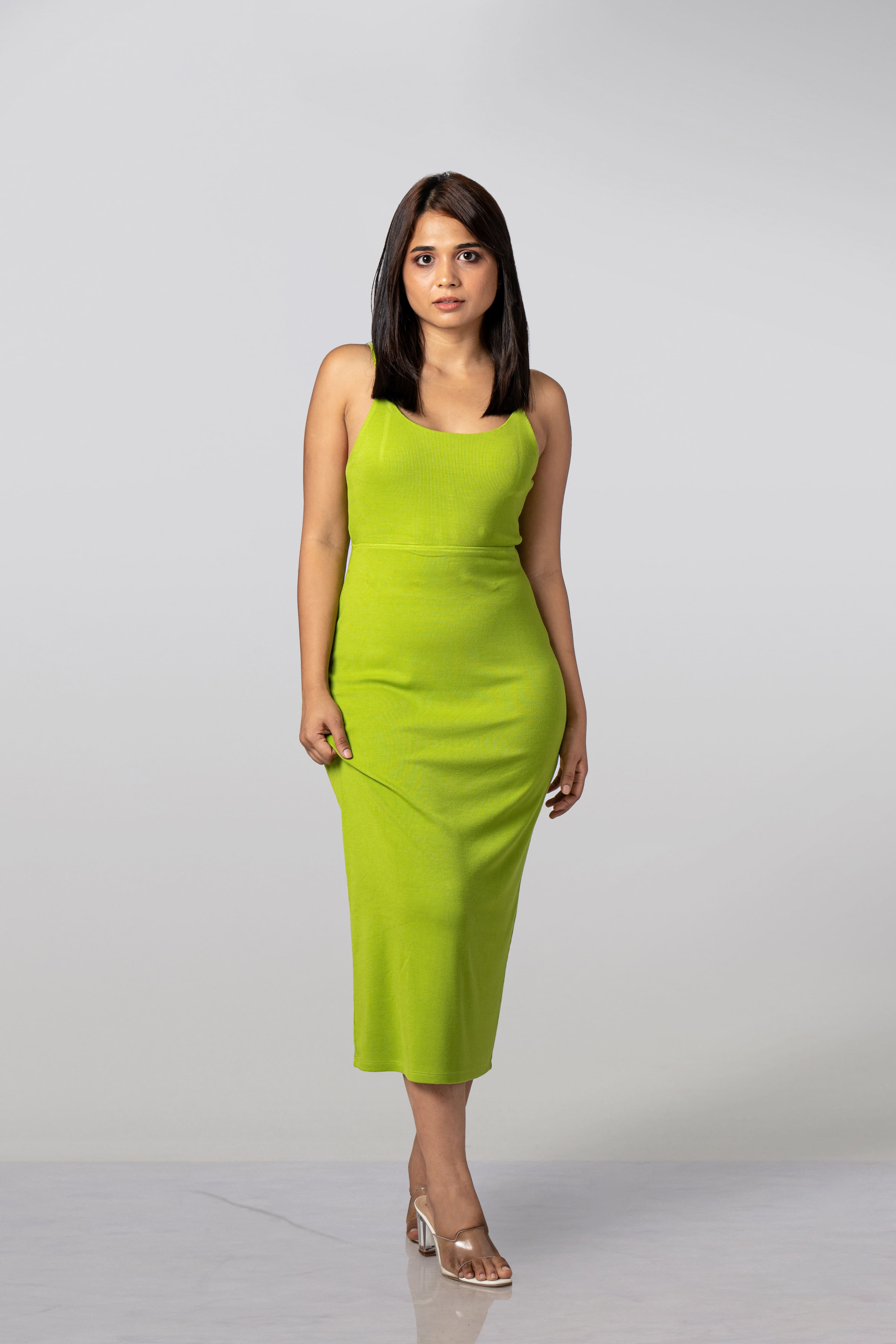 Aiday Midi - Lime green midi dress | Nimade Aiday Midi - Lime green midi dress | Nimade