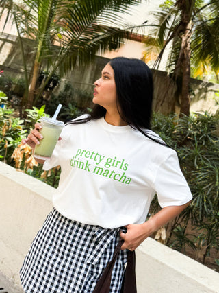 Pretty Girls Drink Matcha Oversized T-Shirt