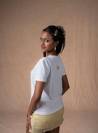 Back view of Summer Avenue regular boxy fit tee